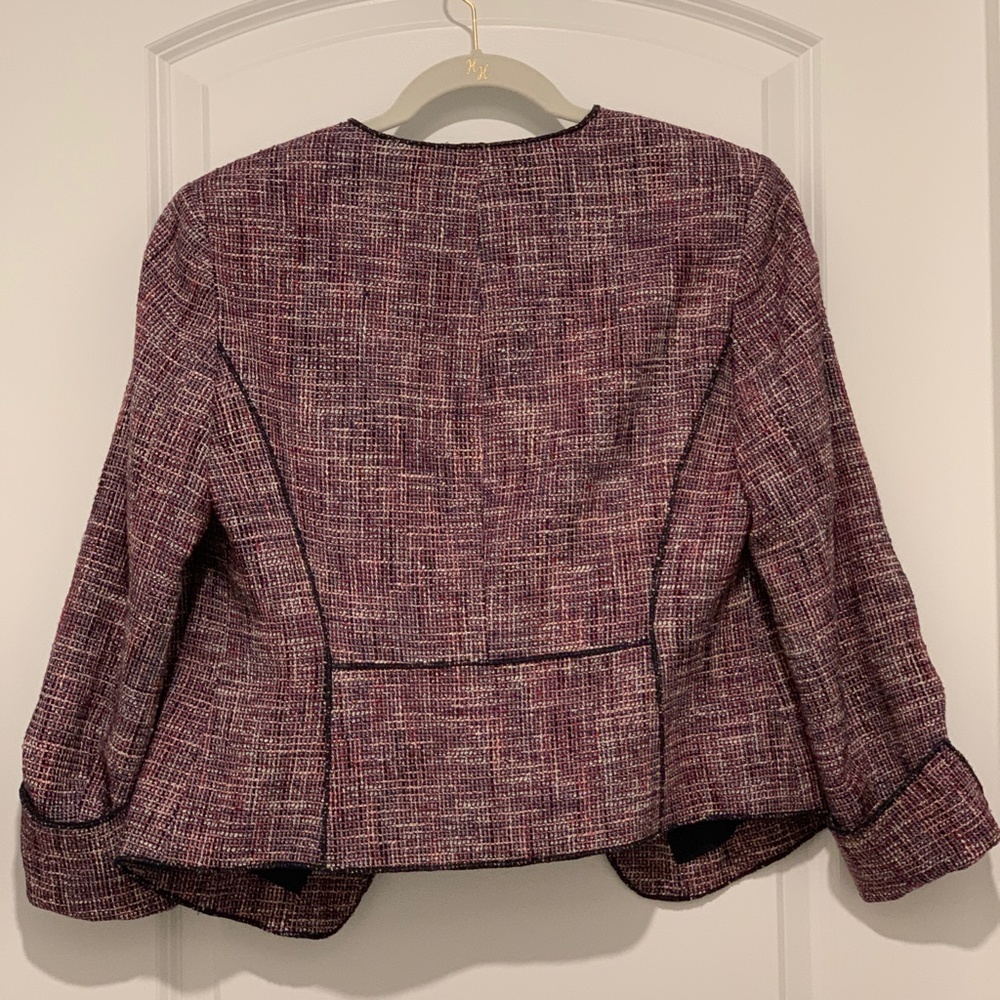 Etcetera Single Button Blazer Size 6 Multi-Color - image 2